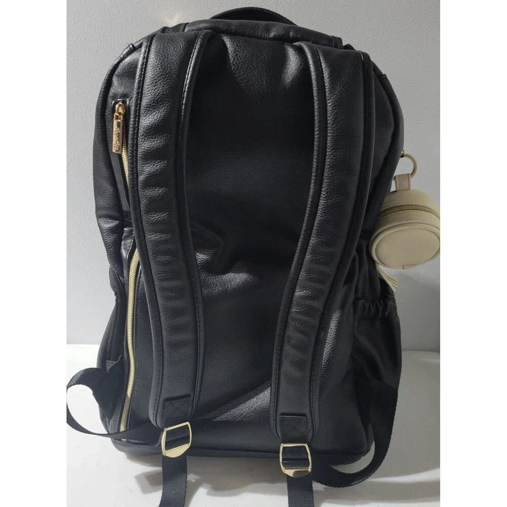 Itzy ritzy black diaper bag backpack with wipe container & Pouch